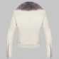 2018 Hot Women Winter Warm Faux Leather Jackets with Fur Collar Lady White Black Pink Motorcycle & Biker Outerwear Coats32793129268