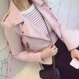 2018 New Fashion Women Casual Motorcycle Faux Soft Leather Jackets Female Winter Autumn Brown Black Coat Outwear Hot Sale