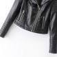 2018 New Fashion Women Smooth Motorcycle Faux Leather Jackets Ladies Long Sleeve Autumn Winter Biker Streetwear Black Pink Coat32639839161