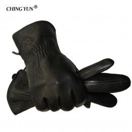 Men's real leather deerskin gloves for autumn and winter