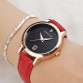 Women’s leather strap simple diamond gold full of stars water resistant watch