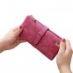 Long multifunctional women’s leather belt strap wallet with phone holder