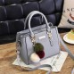 Women’s American European style double purse leather messenger crossbody handbag with tricolor ornament small chain