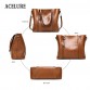 Women’s Spanish modern leather large multi-color shoulder crossbody bag