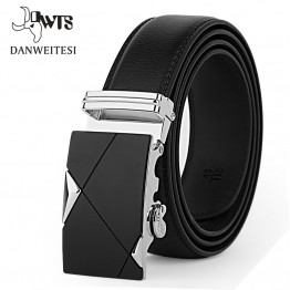 Men’s 100% real leather automatic buckle strap belt