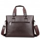 Men’s business travel casual leather crossbody messenger briefcase bag 