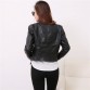 FTLZZ European Style O Neck PU Leather Jacket New Fashion Motorcycle Leather Outwear Women Slim Biker Coat Basic Streetwear