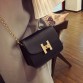 Women’s simple chain flap leather vibrant color messenger shoulder bag