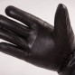 Men's genuine leather gloves with a wrist strap and thick interior wool