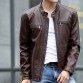 Mountainskin 5XL Men's Leather Jackets Men Stand Collar Coats Male Motorcycle Leather Jacket Casual Slim Brand Clothing SA010
