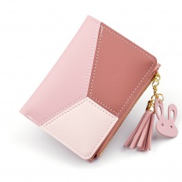 Women’s small zipper leather wallet
