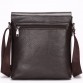 Men’s casual soft vertical leather shoulder messenger bag