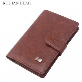 Men’s leather travel passport wallet with credit card holder