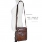 Men’s genuine leather messenger crossbody zipper pocket bag
