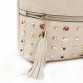 Women’s circular tassel rivet high capacity leather messenger crossbody bag