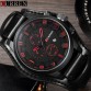 Men’s leather strap military business class water resistant watch