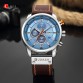 Men’s leather strap business casual water resistant watch 
