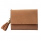 Simple women’s leather tassel small wallet