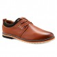 Simple PU Leather and Lace-Up Design Formal Shoes For Men