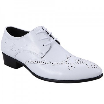 Trendy Engraving and Lace-Up Design Formal Shoes For Men466483